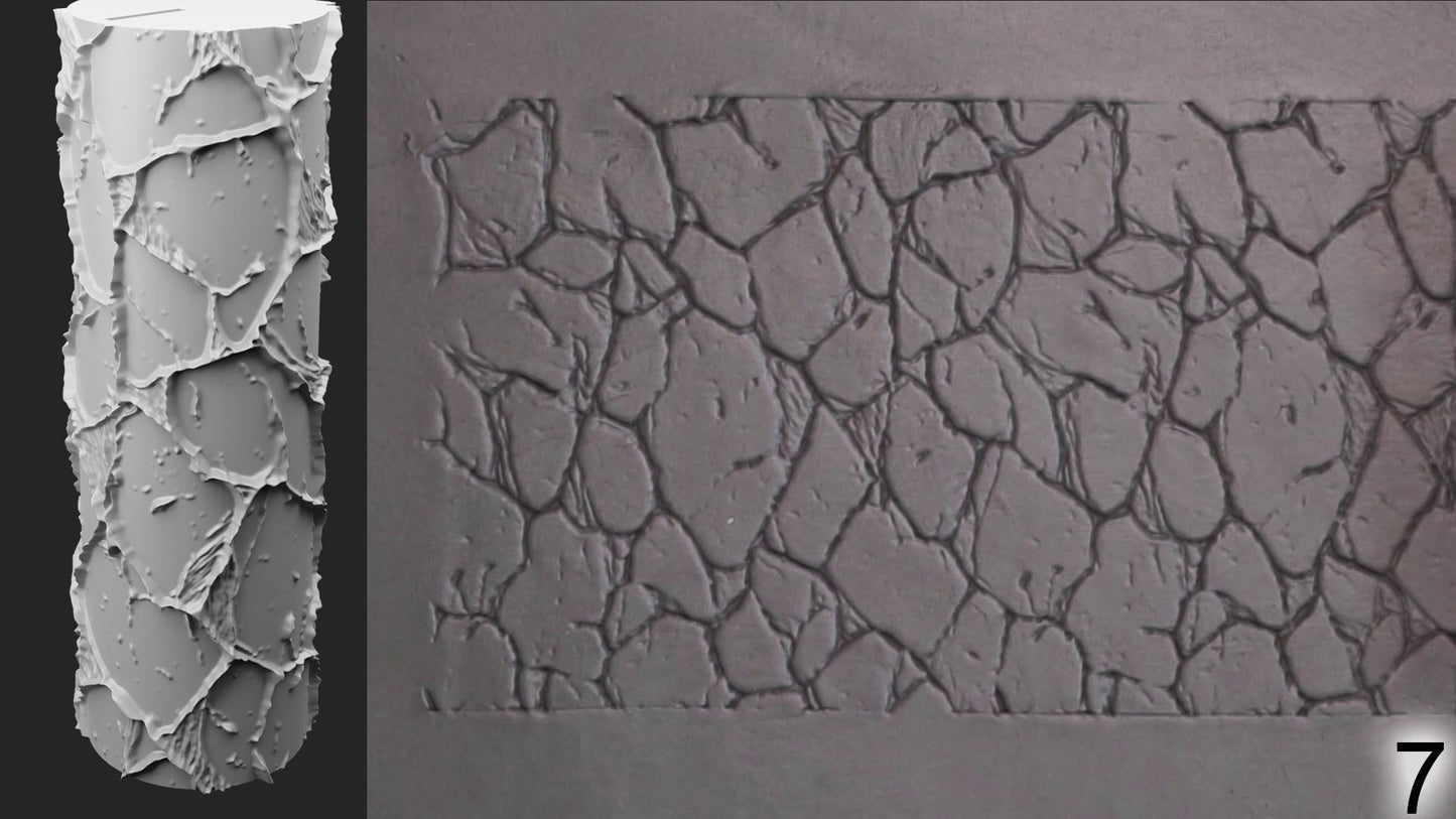 Jorrit - Texture Rollers #18 - Clay Roller for Scenery/TTRPG/Pottery Embossing
