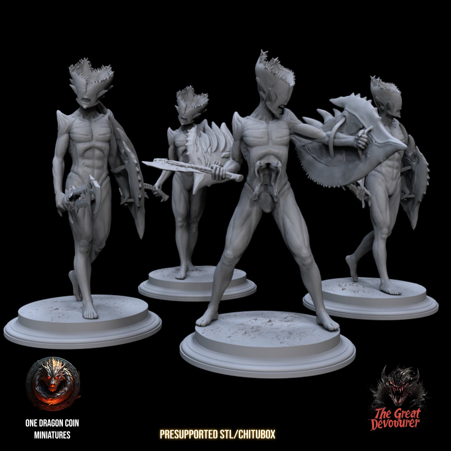 One Dragon Coin - Devouring Demon Infantry - DnD/TTRPG Figure/Miniature