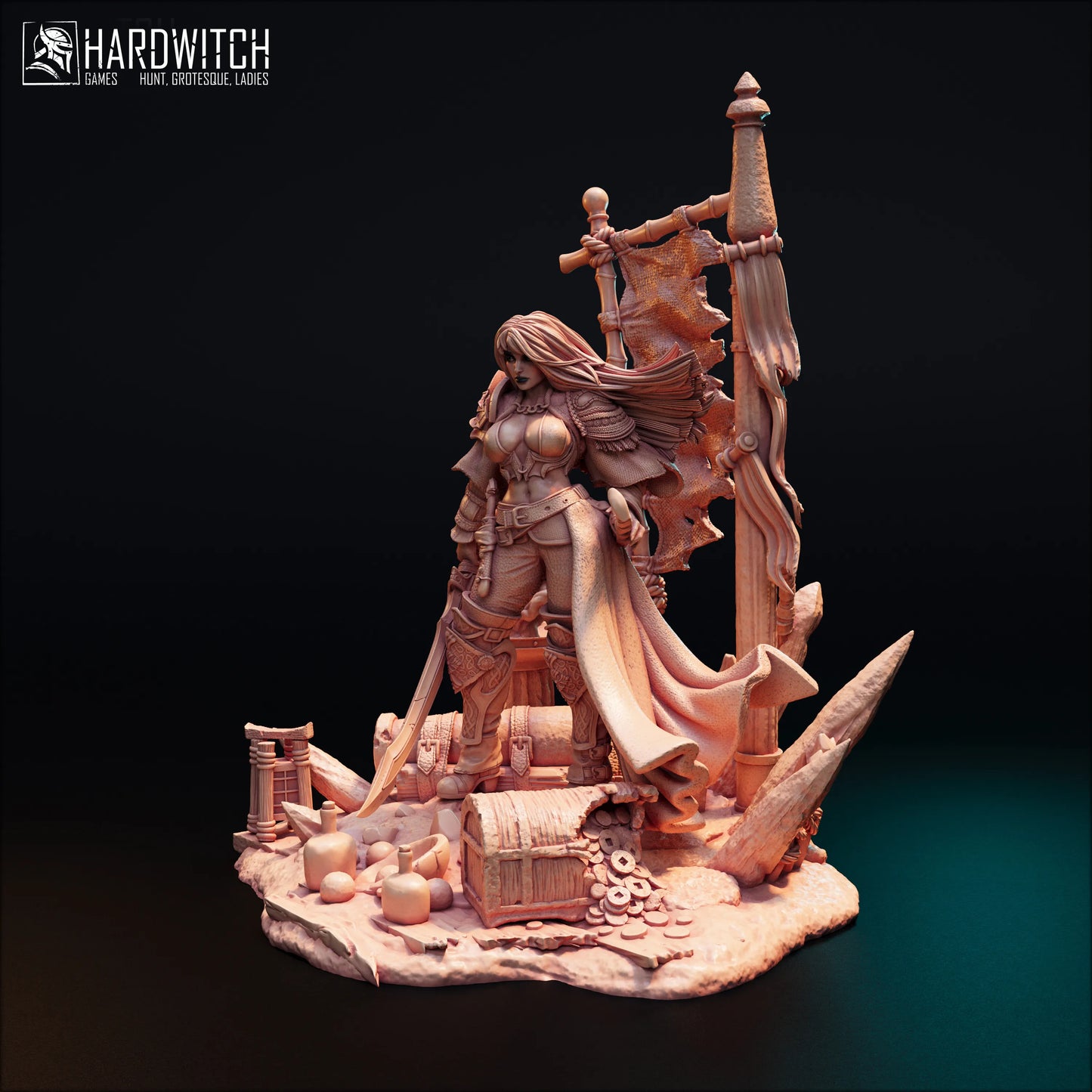 HardWitch Games - Violet Gorme - 75mm Pin Up/Figure/Model/Diorama