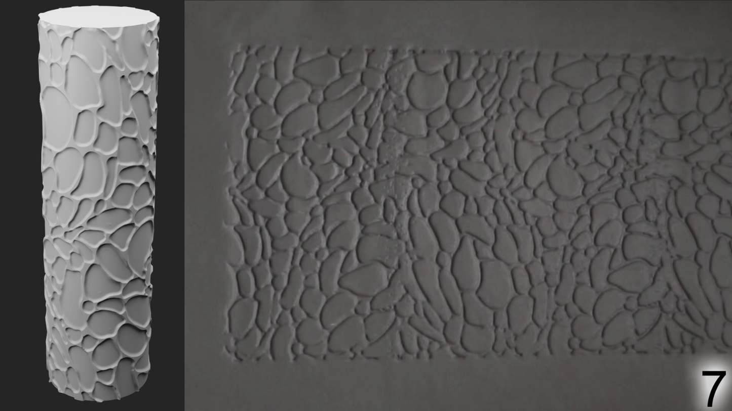 Jorrit - Texture Rollers #05 - Clay Roller for Scenery/TTRPG/Pottery Embossing