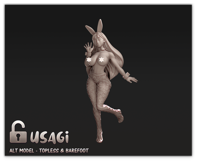 Doki3D - Usagi - 75mm Pin Up/Figure/Model/Diorama