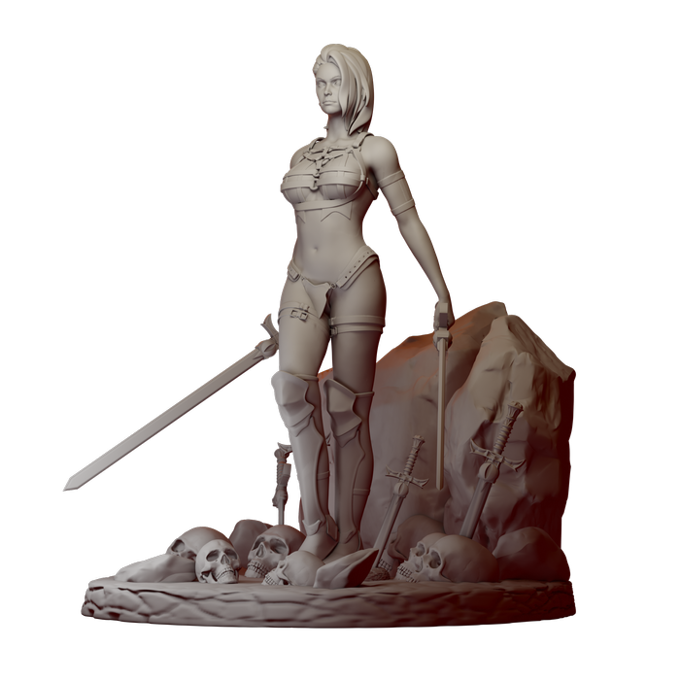 Dimi Mini - Dark Elf Warrior Amara Darkshadow - 32/75mm Pin Up/Figure/Model/Diorama