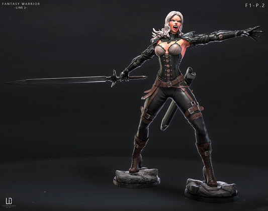 Luis Donaldo Meza - Fantasy Warrior #2.1 - 80mm Pin Up/Figure/Model/Diorama