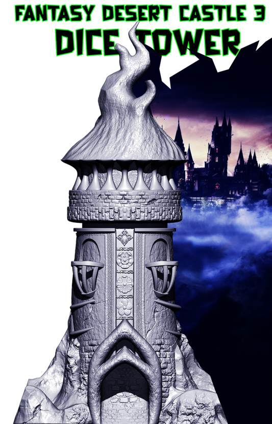 Slope3D - Desert Castle Dice Tower #3 - DnD/TTRPG/Roleplaying/Wargames