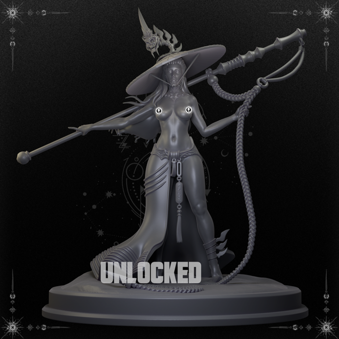 Black Fins Miniatures - Shen, Spirit of Mysticism - 75mm Pin Up/Figure/Model/Diorama