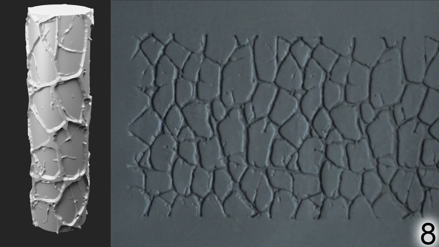 Jorrit - Texture Rollers #09 - Clay Roller for Scenery/TTRPG/Pottery Embossing
