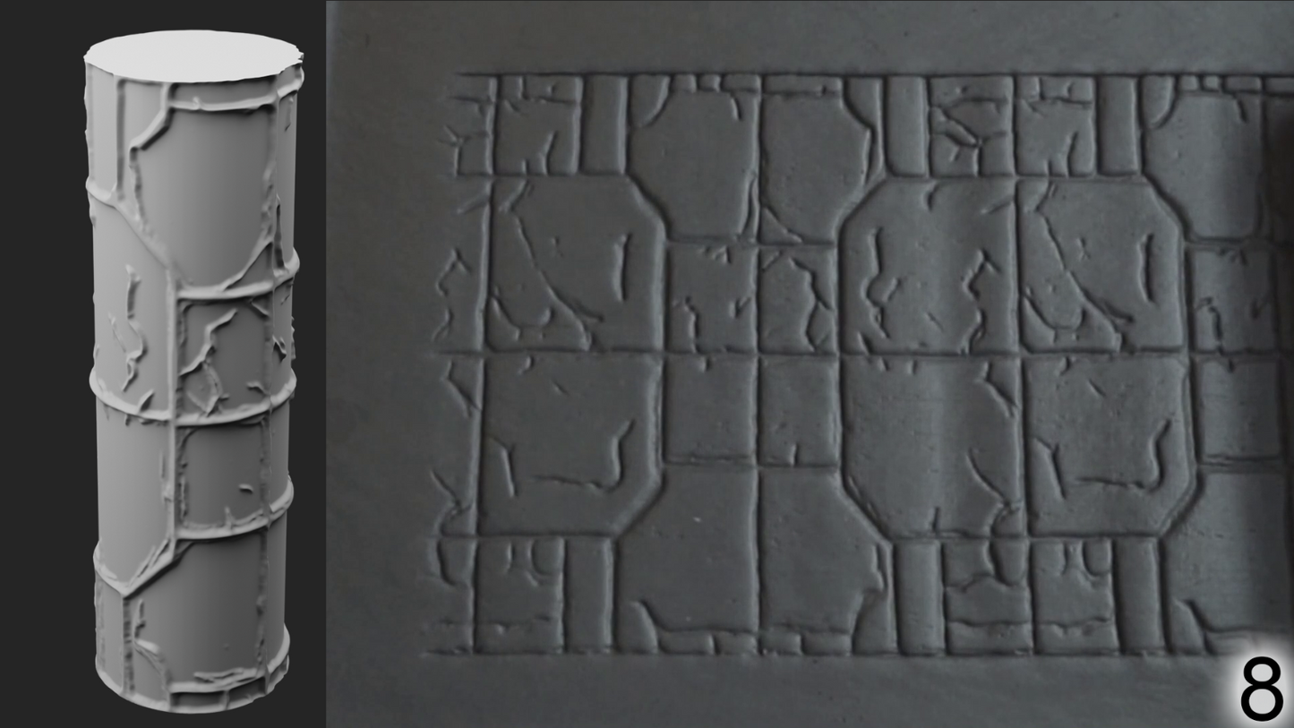 Jorrit - Texture Rollers #04 - Clay Roller for Scenery/TTRPG/Pottery Embossing