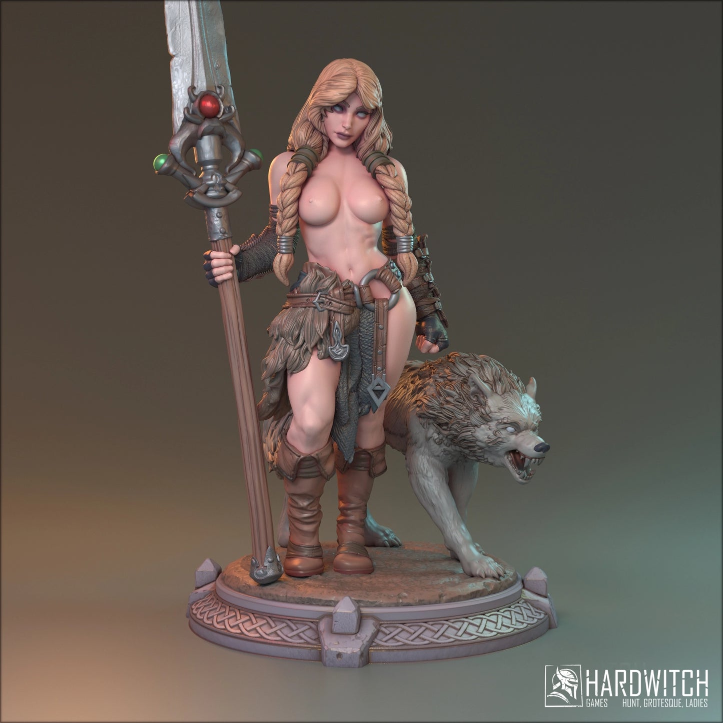 MythRealms - Night Wolf Tribe - Alva Thurd - 32/75/100mm Pin Up/Figure/Model/Diorama