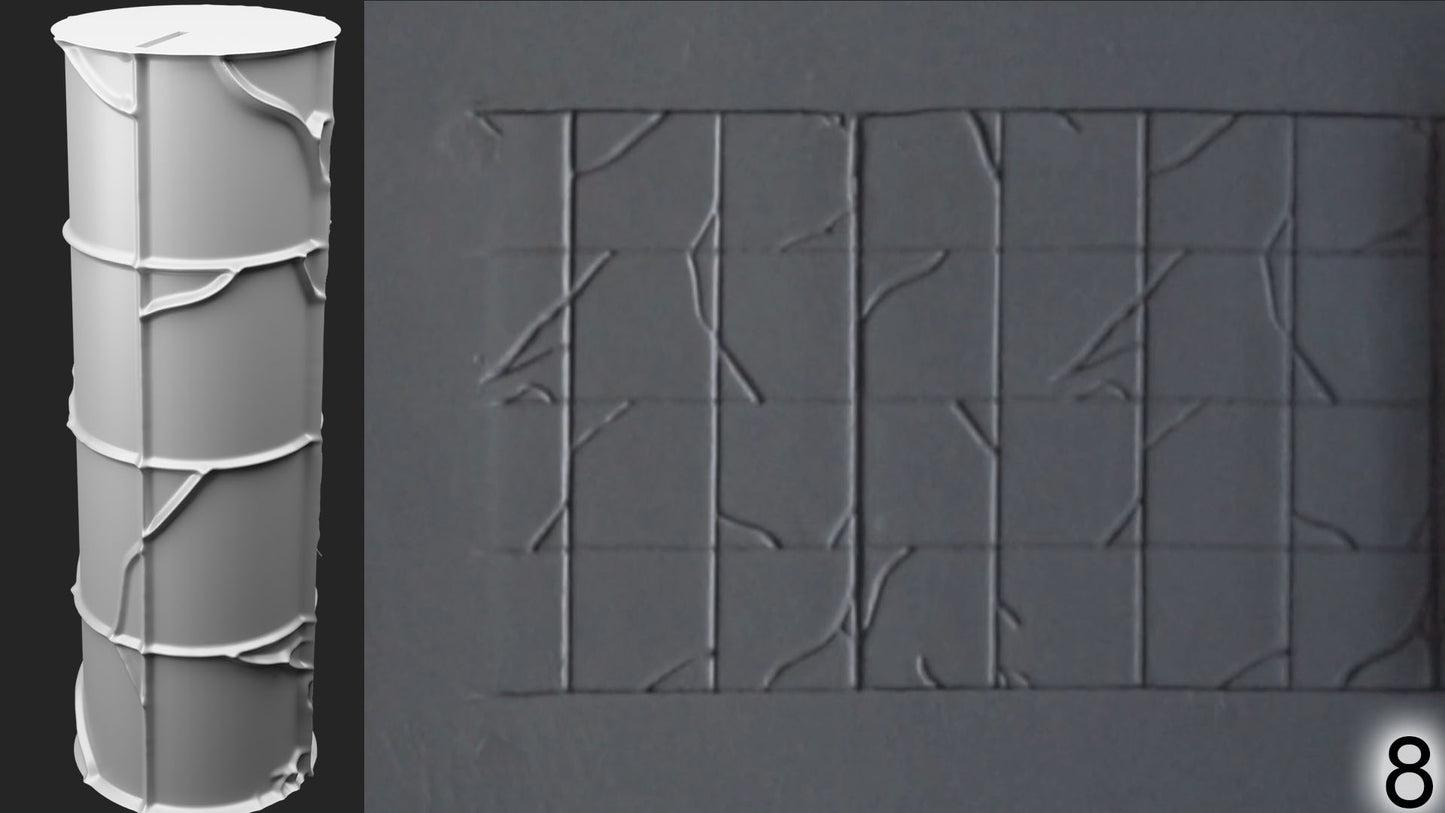 Jorrit - Texture Rollers #10 - Clay Roller for Scenery/TTRPG/Pottery Embossing