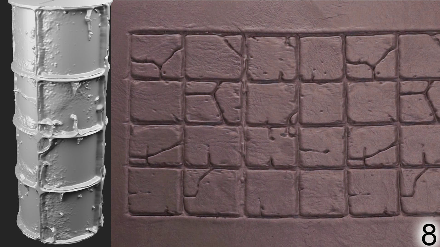 Jorrit - Texture Rollers #23 - Clay Roller for Scenery/TTRPG/Pottery Embossing