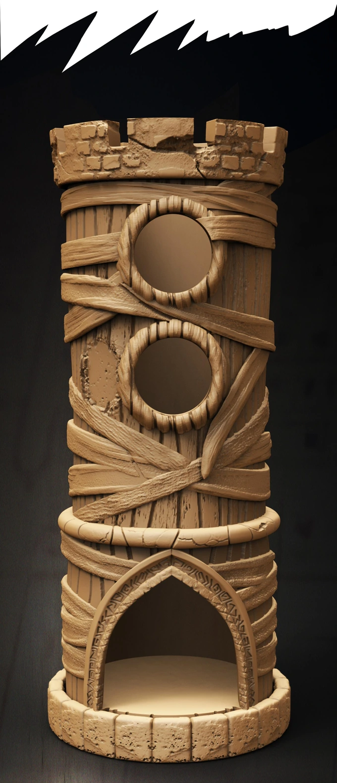 Slope3D - Mummy (Nest) Dice Tower - DnD/TTRPG/Roleplaying/Wargames