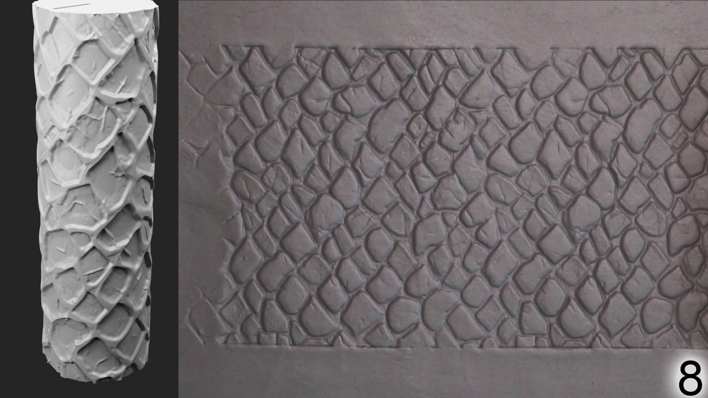 Jorrit - Texture Rollers #18 - Clay Roller for Scenery/TTRPG/Pottery Embossing