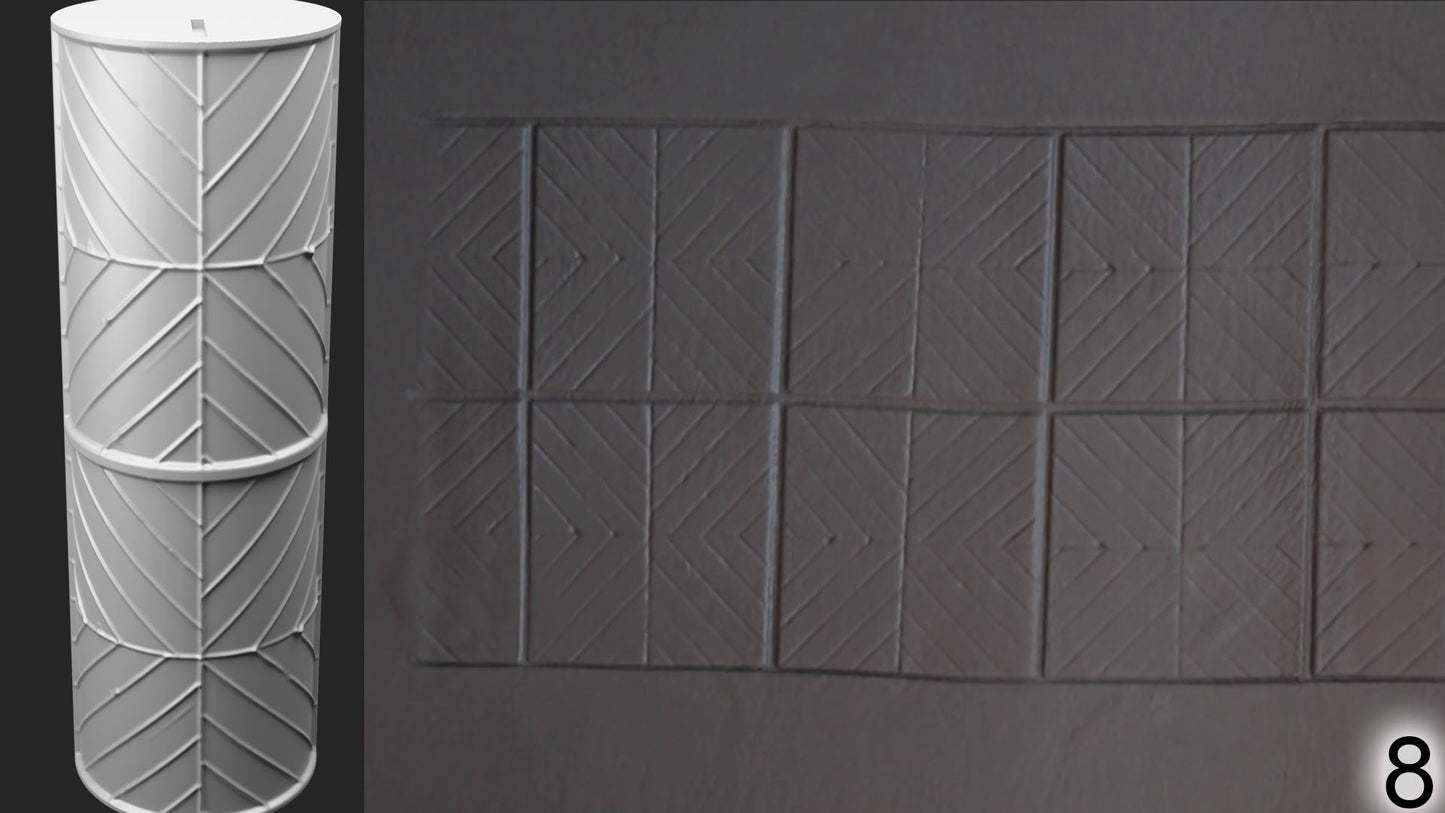 Jorrit - Texture Rollers #12 - Clay Roller for Scenery/TTRPG/Pottery Embossing