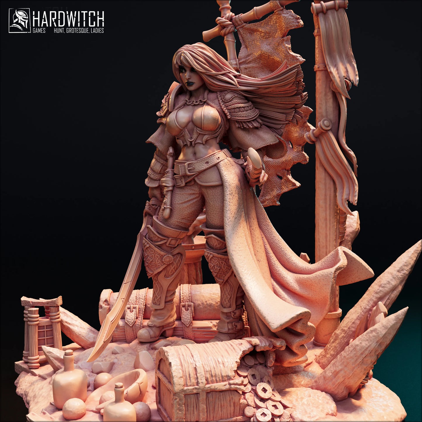 HardWitch Games - Violet Gorme - 75mm Pin Up/Figure/Model/Diorama