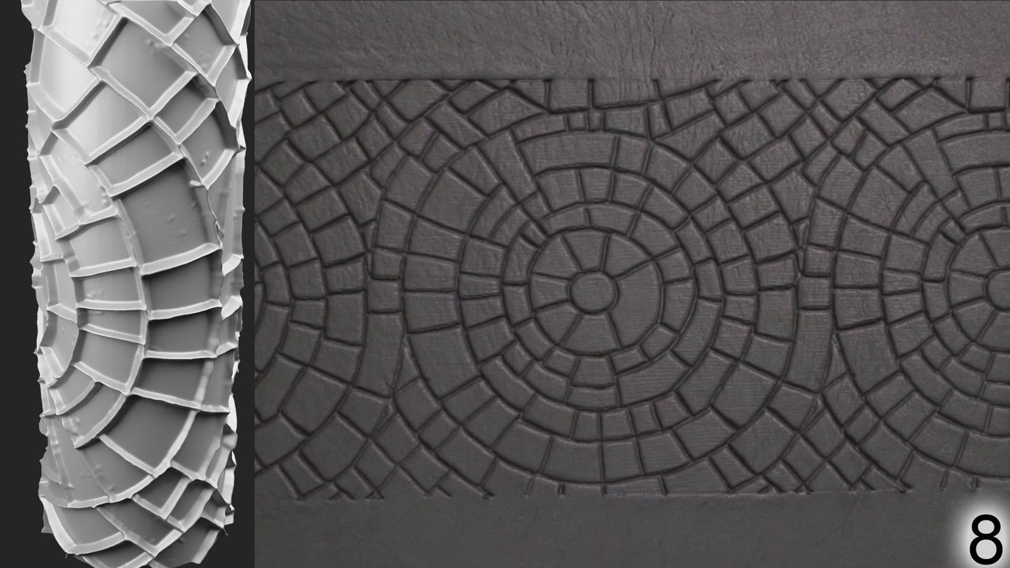 Jorrit - Texture Rollers #21 - Clay Roller for Scenery/TTRPG/Pottery Embossing