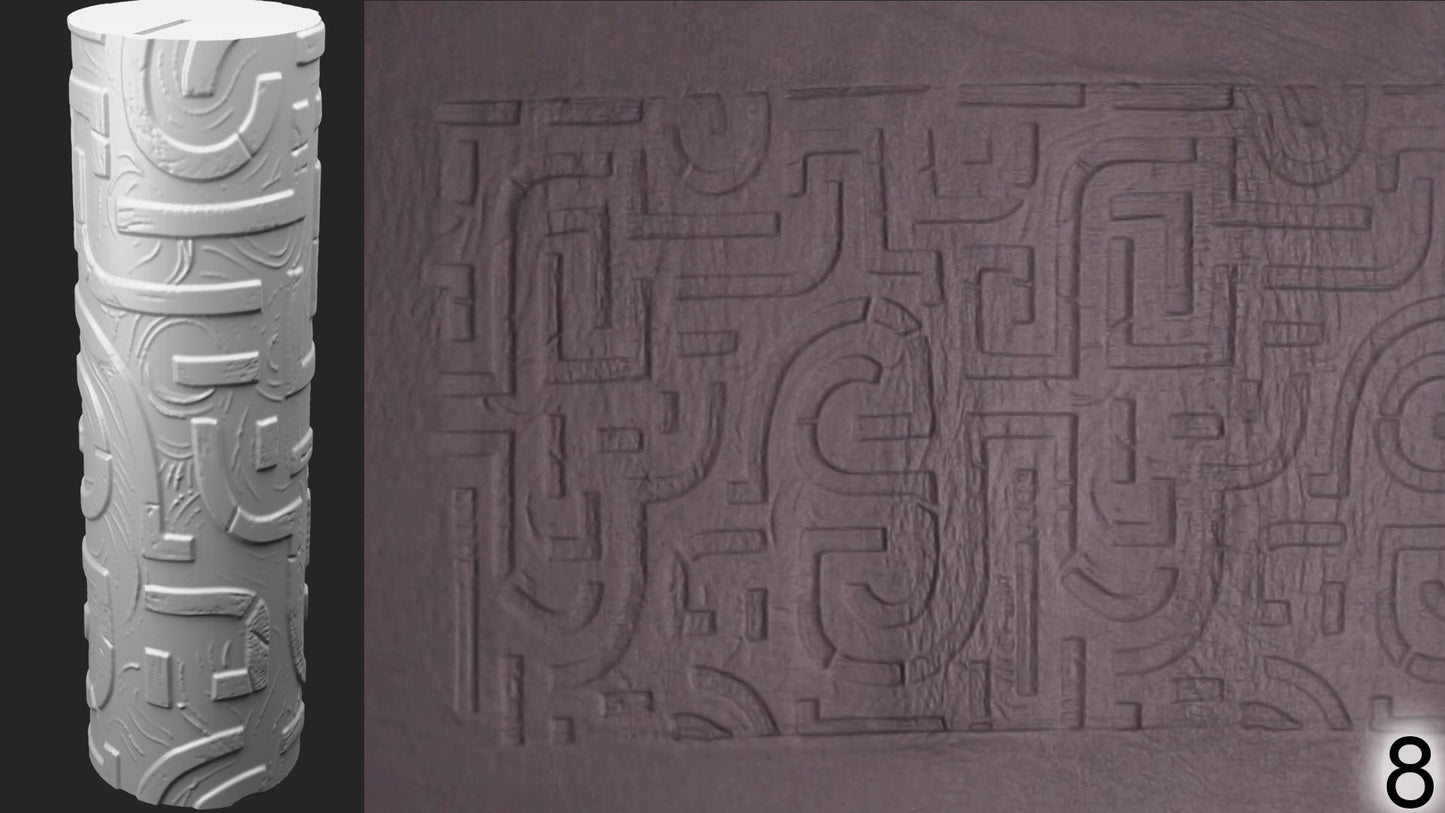 Jorrit - Texture Rollers #14 - Clay Roller for Scenery/TTRPG/Pottery Embossing