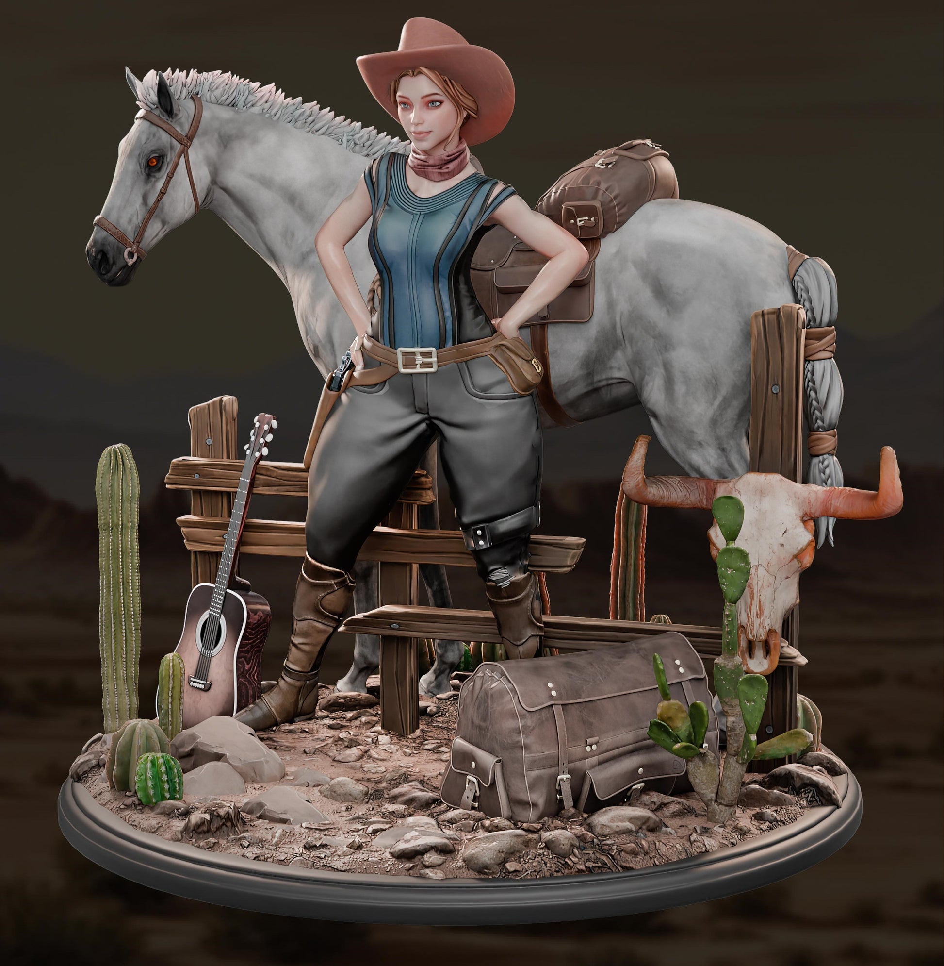 AMCM Studios - Ruby Colt - 32/75mm Pin Up/Figure/Model/Diorama - Helios3DPrinting