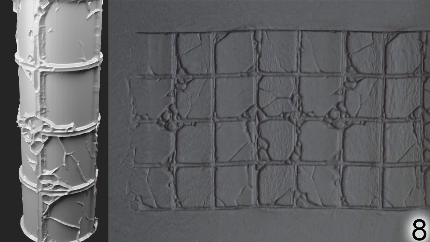 Jorrit - Texture Rollers #17 - Clay Roller for Scenery/TTRPG/Pottery Embossing