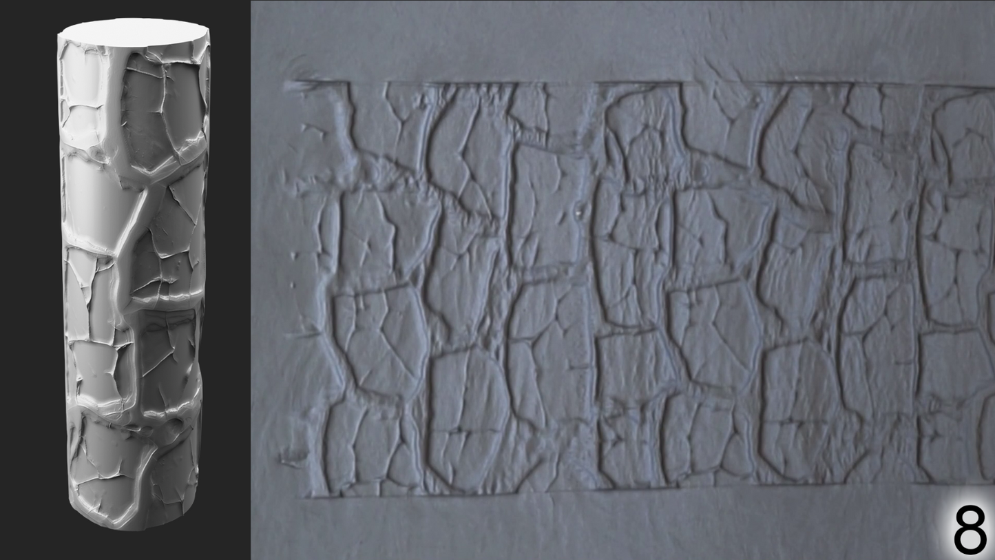 Jorrit - Texture Rollers #07 - Clay Roller for Scenery/TTRPG/Pottery Embossing