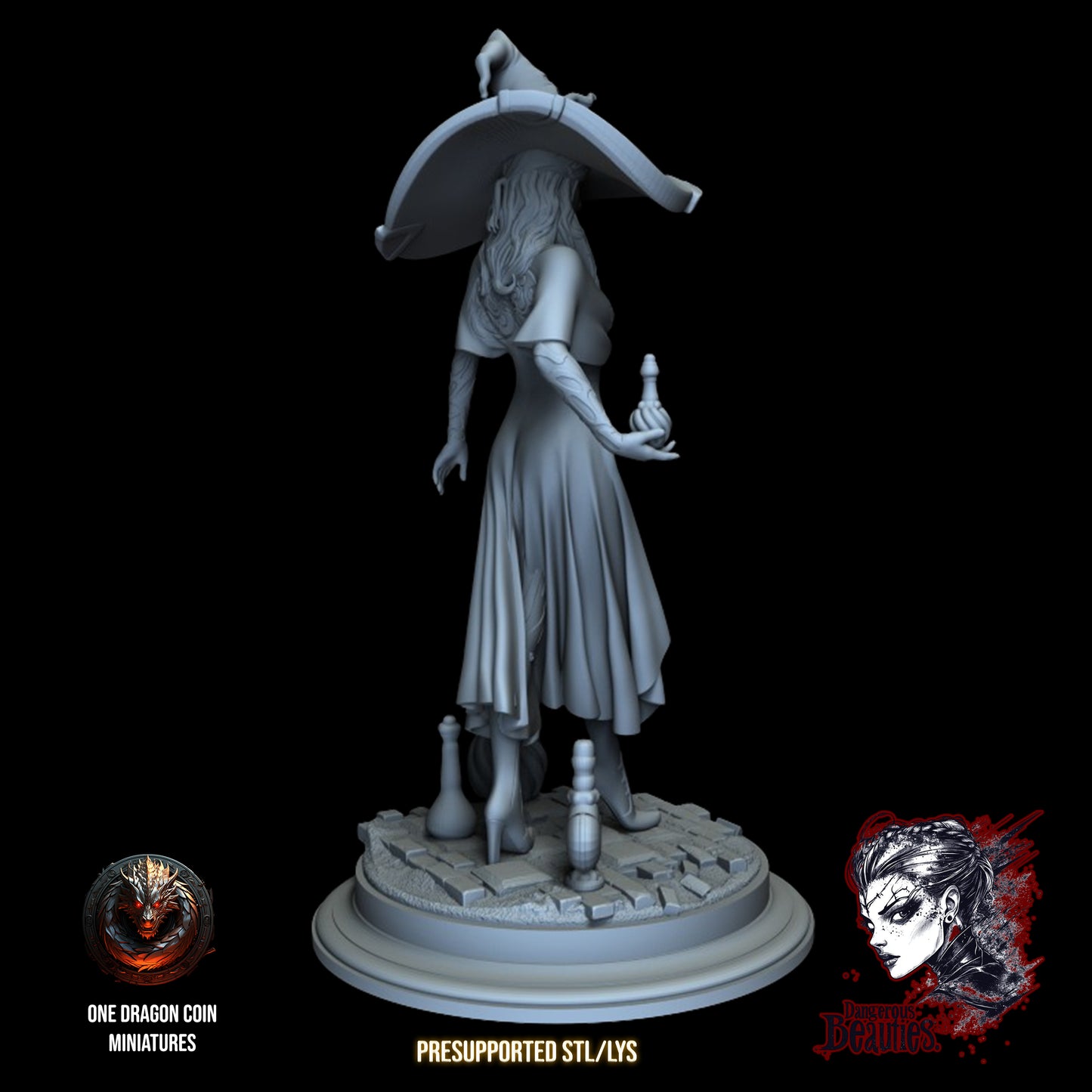 One Dragon Coin - Bellatry, Potion Master - DnD/TTRPG Figure/Miniature