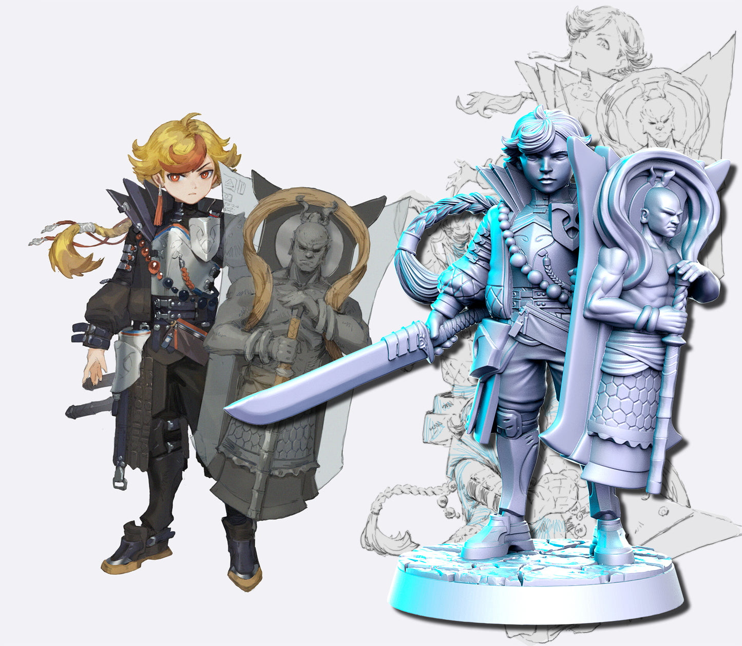 RN Estudio - Neokingdom #1 - Paladin Male - DnD/TTRPG Figure/Miniature