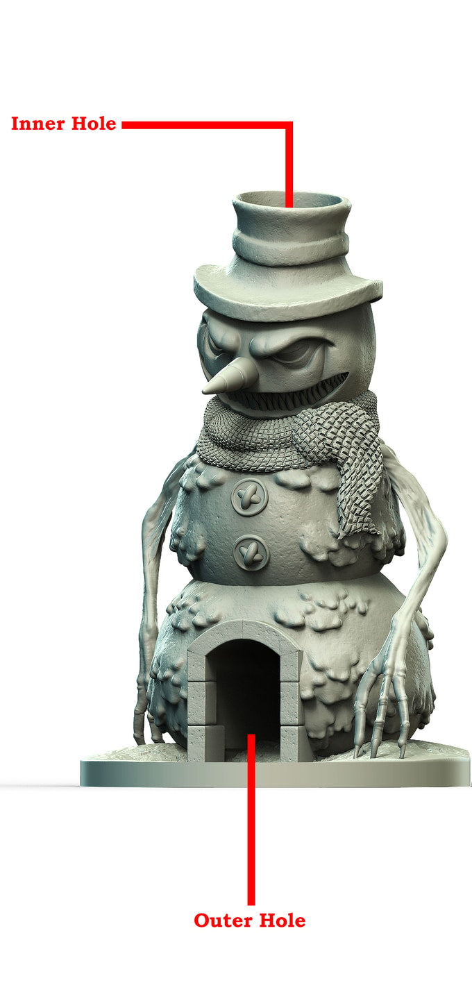 Slope3D - Evil Snowman Dice Tower - DnD/TTRPG/Roleplaying/Wargames