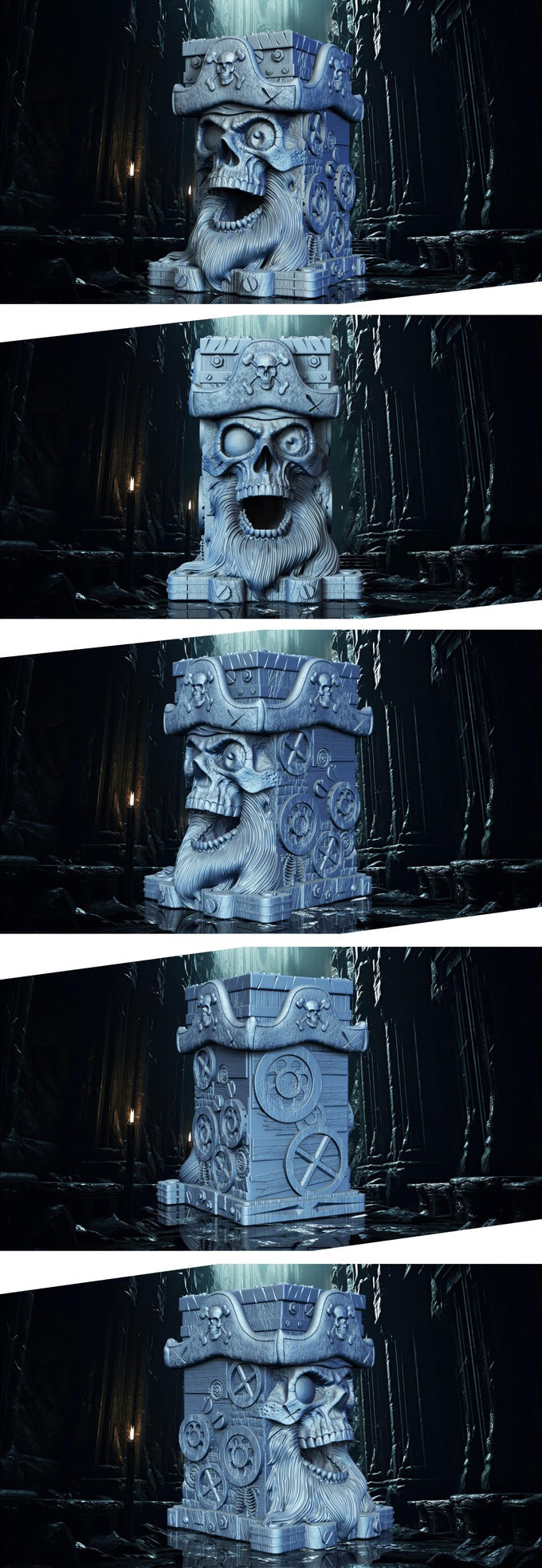 Slope3D - Pirate Skull (Trap) Dice Tower - DnD/TTRPG/Roleplaying/Wargames