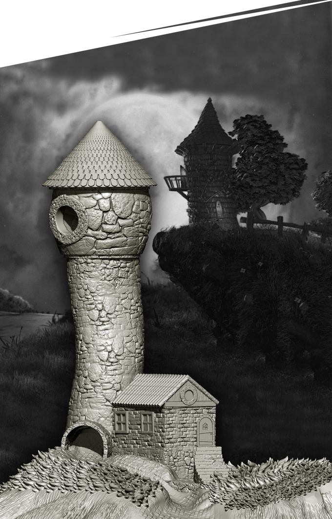 Slope3D - Goblin Hut Dice Tower - DnD/TTRPG/Roleplaying/Wargames