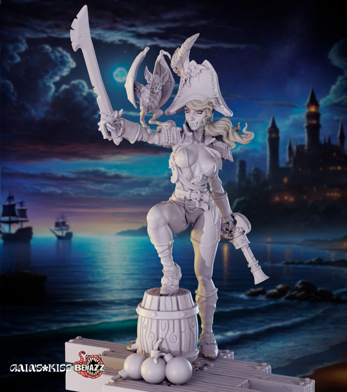 Gaia Miniatures - Morgana, Admiral of the Undead - 75mm Pin Up/Figure/Model/Diorama