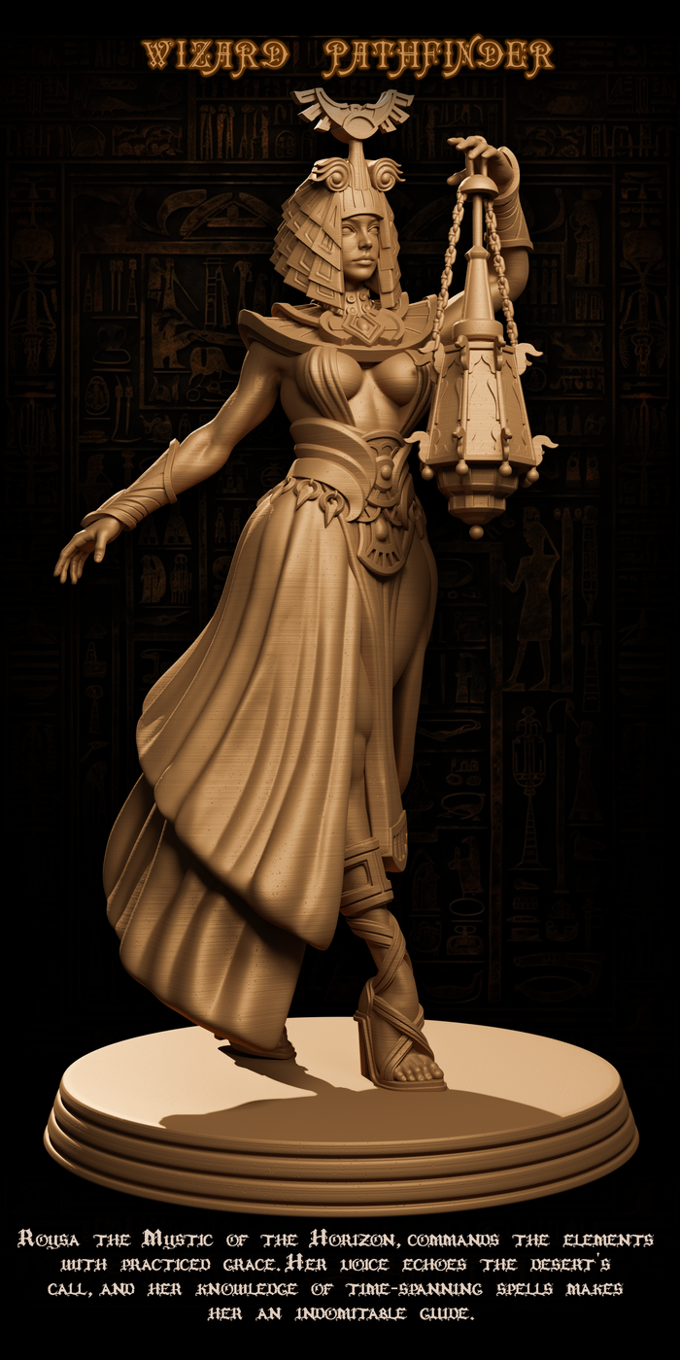 Jugglers Miniatures - Egyptians - Wizard Pathfinder - 75mm Pin Up/Figure/Model/Diorama