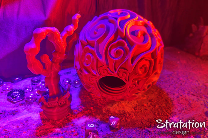 Stratation Design - Fierymelon Dice Box - DnD/TTRPG/Roleplaying/Wargames