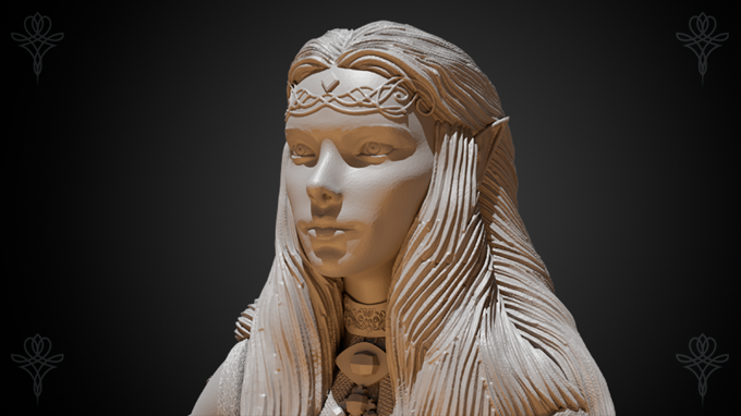 Acadia Studios - Tara Elven Queen - 32/75/100mm DnD/TTRPG Figure/Miniature - Helios3DPrinting