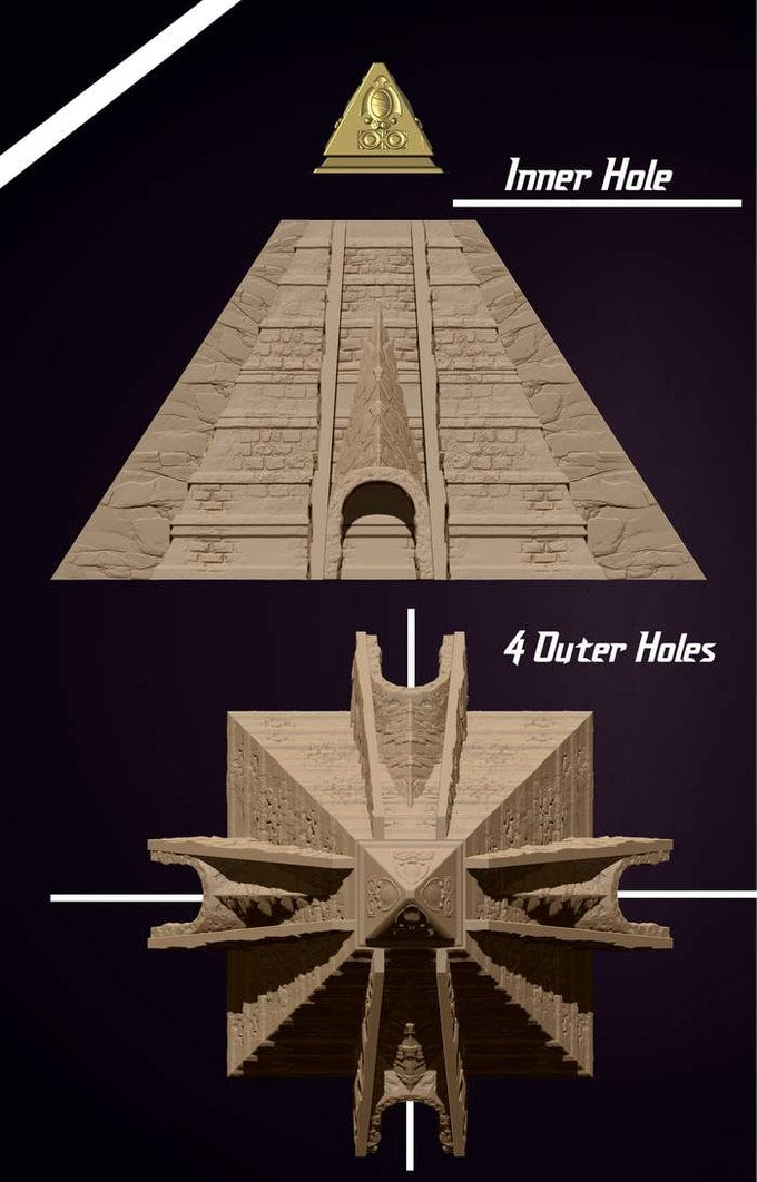 Slope3D - Pyramid (Wizard) Dice Tower - DnD/TTRPG/Roleplaying/Wargames