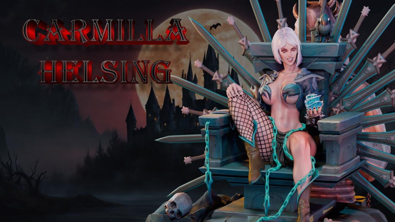 AMCM Studios - Carmilla Helsing - 32/75mm Pin Up/Figure/Model/Diorama - Helios3DPrinting