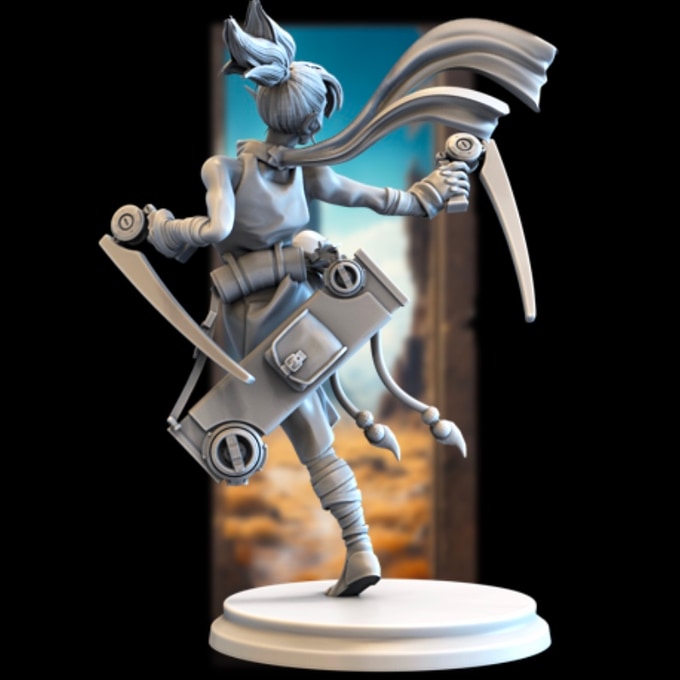 Broken Sword - Post Apocalyptic Elves - Twins - 75/100mm Pin Up/Figure/Model/Diorama