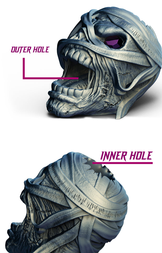 Slope3D - Mummy Head Dice Tower - DnD/TTRPG/Roleplaying/Wargames