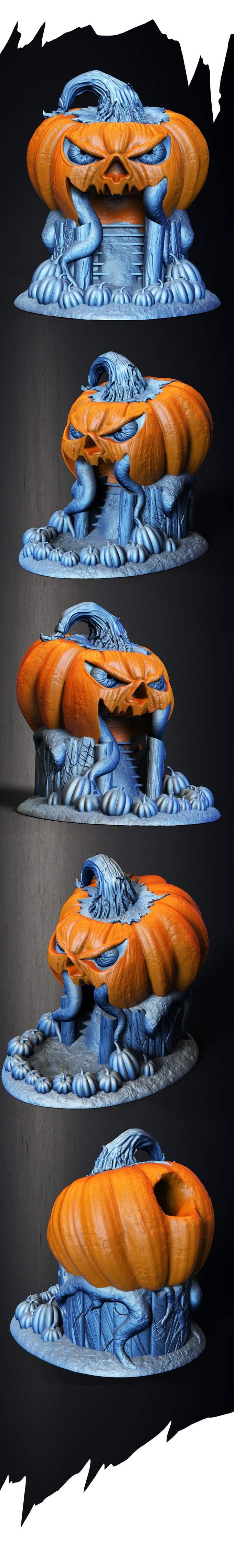 Slope3D - Pumpkin (Shack) Dice Tower - DnD/TTRPG/Roleplaying/Wargames