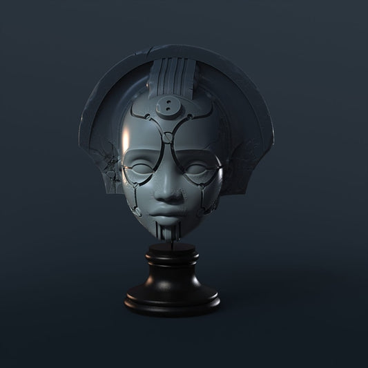 Cedric Snowmodel - Hanging Mask #2 - Unpainted Wall Decoration