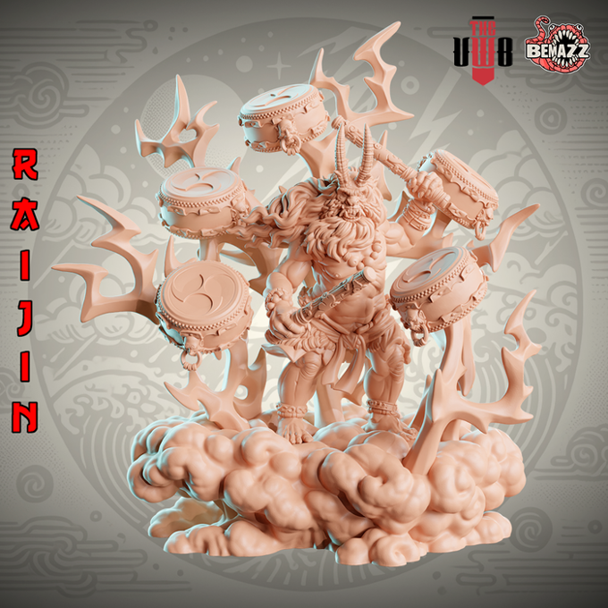 Bemazz Miniatures - Japanese Gods Vol.1 - Raijin - 75/120mm Pin Up/Figure/Model/Diorama