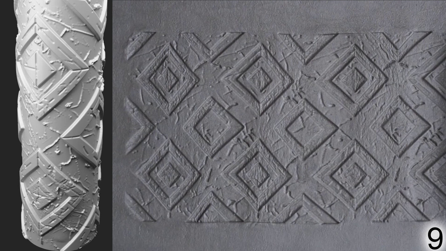 Jorrit - Texture Rollers #15 - Clay Roller for Scenery/TTRPG/Pottery Embossing