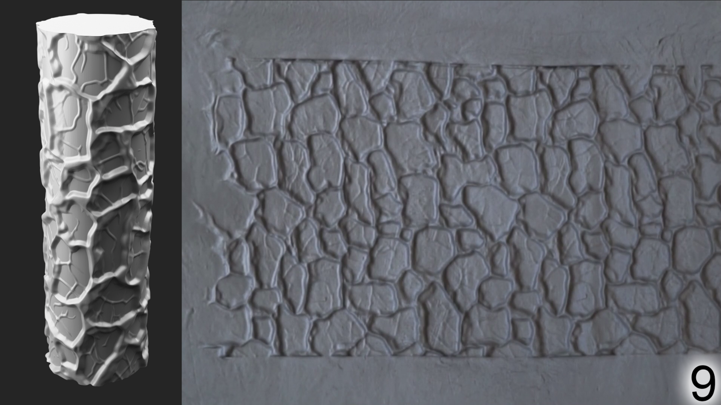 Jorrit - Texture Rollers #07 - Clay Roller for Scenery/TTRPG/Pottery Embossing