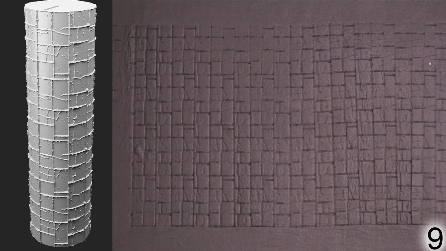 Jorrit - Texture Rollers #14 - Clay Roller for Scenery/TTRPG/Pottery Embossing