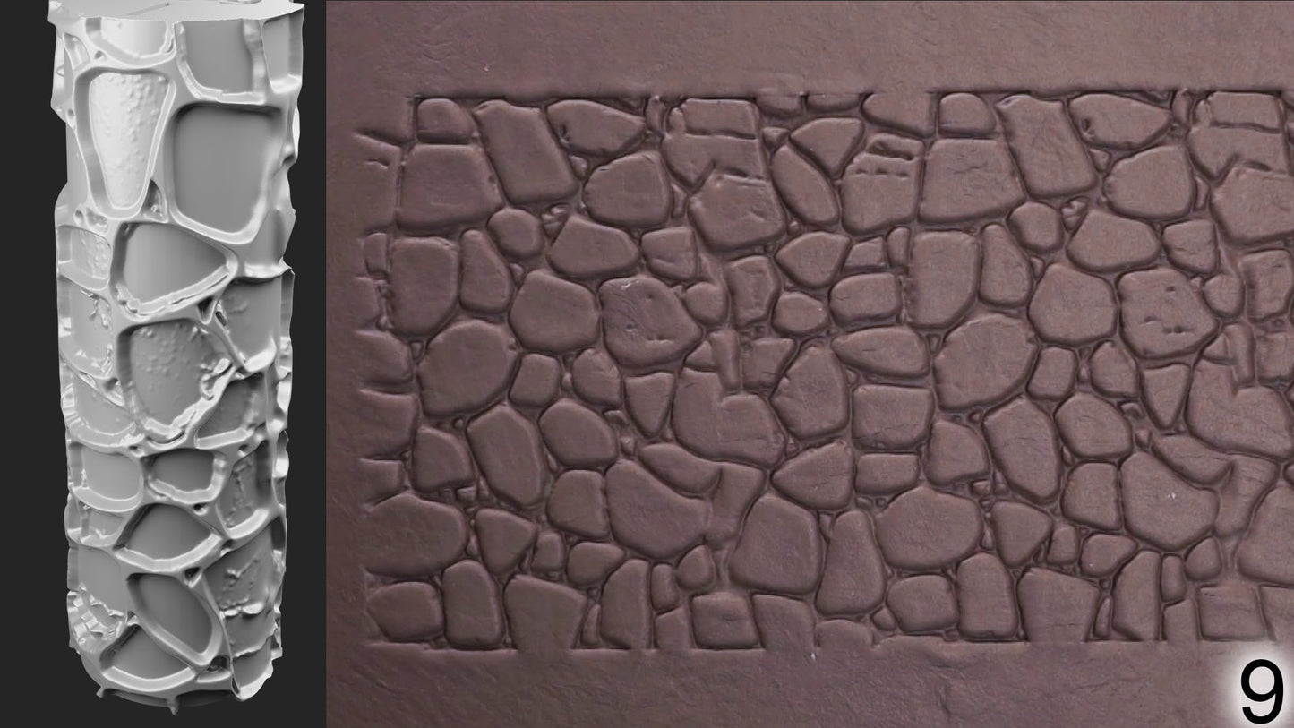 Jorrit - Texture Rollers #23 - Clay Roller for Scenery/TTRPG/Pottery Embossing