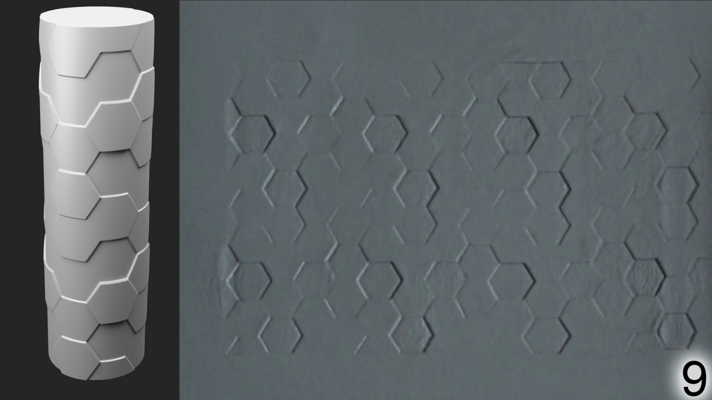Jorrit - Texture Rollers #09 - Clay Roller for Scenery/TTRPG/Pottery Embossing