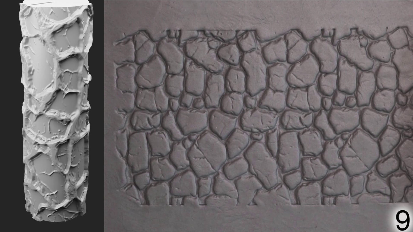 Jorrit - Texture Rollers #18 - Clay Roller for Scenery/TTRPG/Pottery Embossing