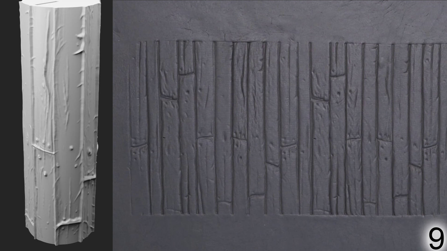Jorrit - Texture Rollers #19 - Clay Roller for Scenery/TTRPG/Pottery Embossing