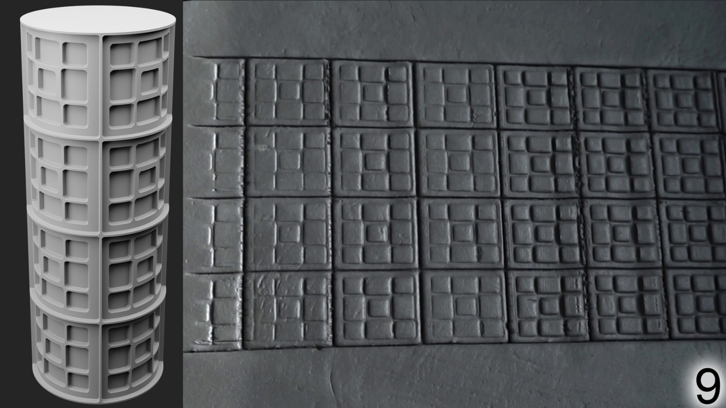 Jorrit - Texture Rollers #06 - Clay Roller for Scenery/TTRPG/Pottery Embossing