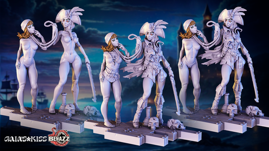 Gaia Miniatures - Zaira & Undead Servant - 75mm Pin Up/Figure/Model/Diorama