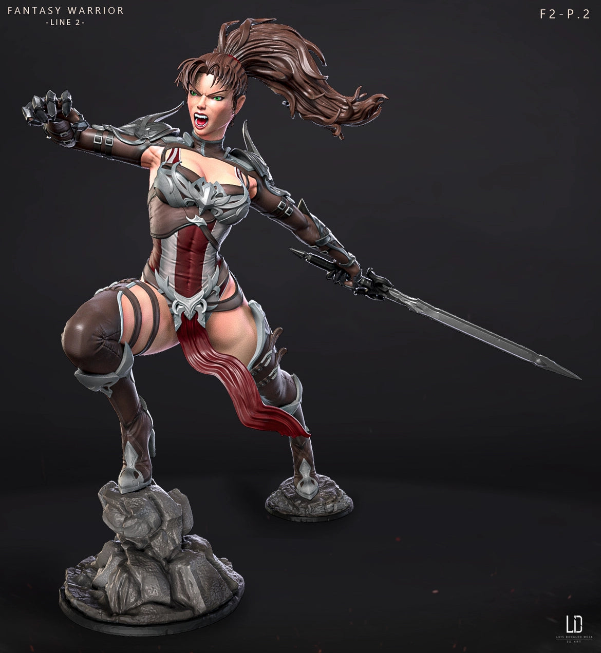 Luis Donaldo Meza - Fantasy Warrior #2.2 - 80mm Pin Up/Figure/Model/Diorama