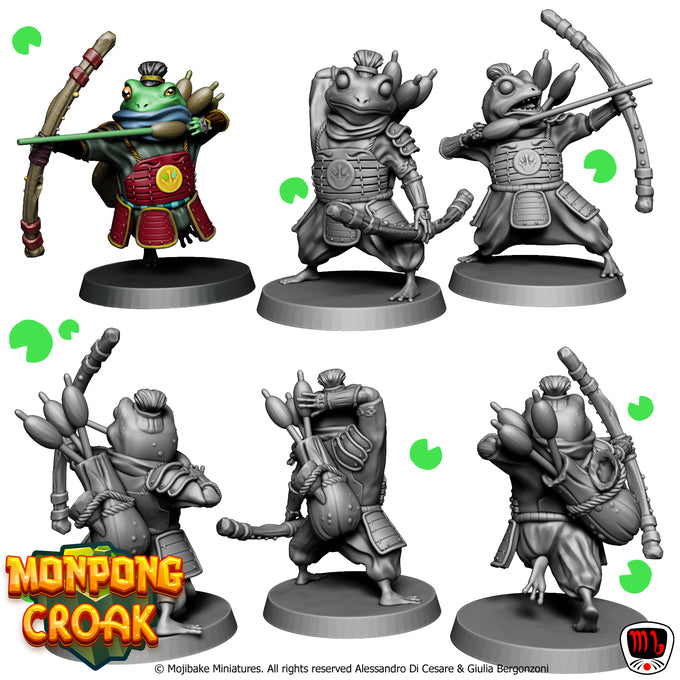 Mojibake - Monpong Croak - Tortle Archer - DnD/TTRPG Figure/Miniature - Helios3DPrinting
